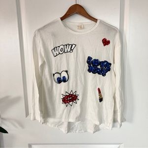 Zara Girls Sequin Long Sleeve